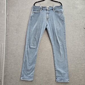 Flint And Tinder Men Jeans 34 Light Blue Denim 32" Inseam Cotton Spandex